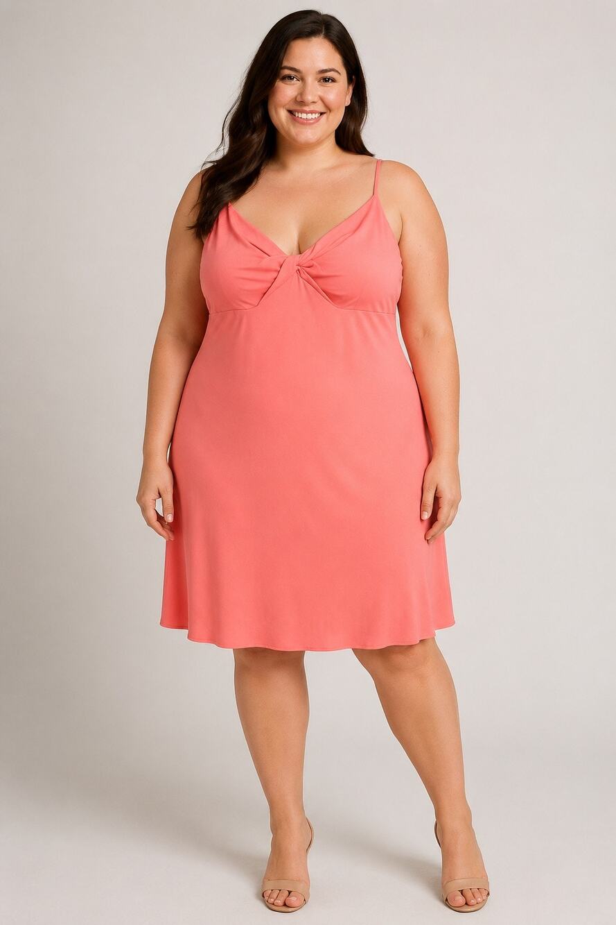 Trina Turk Bora Bora Coral Pink Tie-Front Dress XXL NWT $278